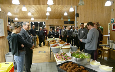 Buffet dinner with typical Swedish food